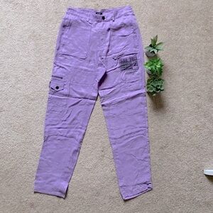 LF high waisted suede cargo pants size 2 NWOT